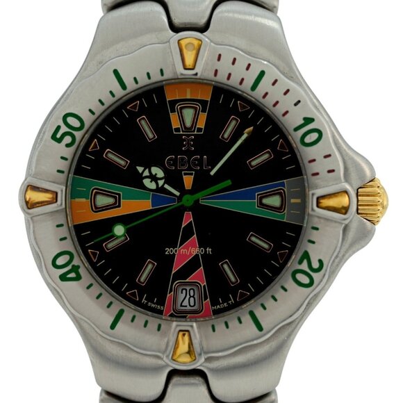 Ebel 36mm Sportwave Colorful Regatta Edition Black Dial Watch - Picture 2 of 9